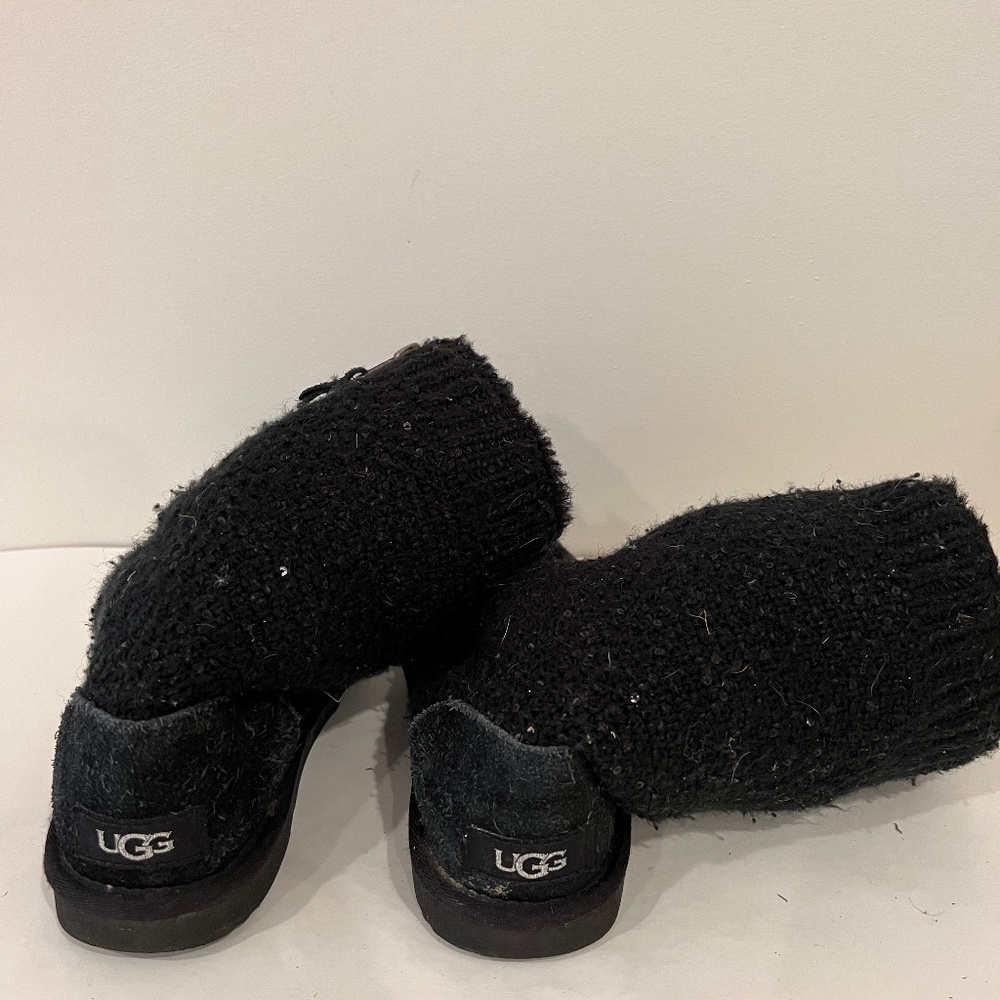 UGG Boots Black Sequin Sweater Sz 2